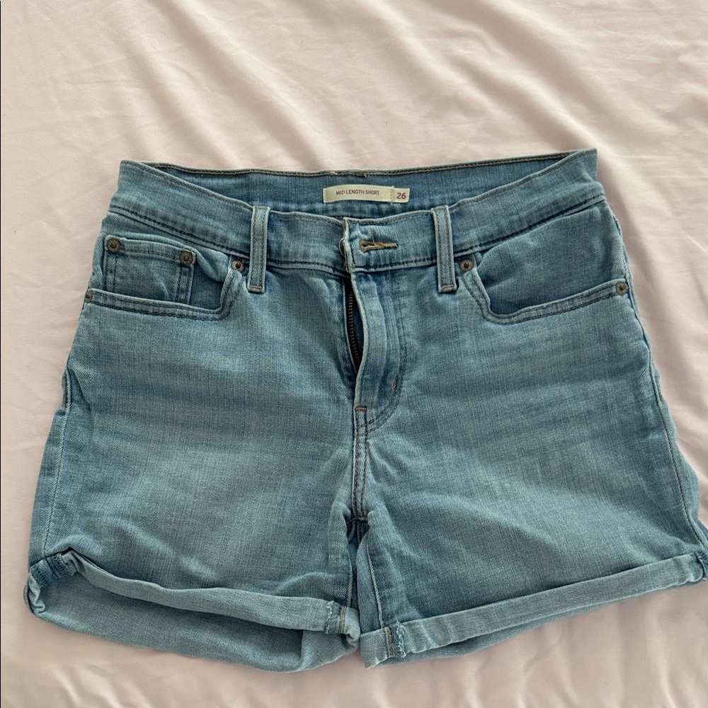 Levi's Light Blue Jean Shorts